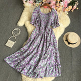 Zingj Broken Flowers Tighten Short-Sleeved