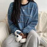 Vintage 90's Striped Oversized Long Sleeve TeeOutfit