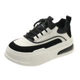 Zingj Autumn / Winter New Shoes Women's Niche Design Round Head Single Shoes With Color Thick Sole Increased Casual Sports Board