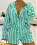 Fashion Women's Wear New Style Independent Station Fashion Leisure Loose Printing Two-Piece