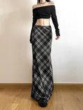 2024 Summer New Style Fashion High-Rise Crows Skirt Half-Dress