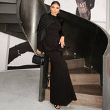2025 Autumn New Women's Temperament Glazed Folded Long-Sleeved