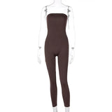 Woman Tight Jumpsuits Casual Sexy Bodycon Overalls Baddie Clothes Combi Femme Rompers One Piece Club Outfits