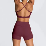 Zingj Hot Yoga Two-Piece Summer New Women's Adjustable Bra Shorts Fitness Suit-Outfit