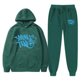 Popular Letter Gothic Print Hoodies Sweatpants Men Y2K New Street Hip Hop Fashion Sports Suit Unisex Casual Loose