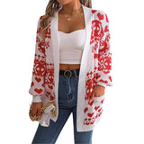 Shooting 2025 Autumn And Winter Christmas Deer Pocket Long Sleeve Cardigan Sweater Jacket Women's