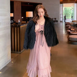 Vintage Midi Dress Women Puffer Sleeve Square Collor Office Elegant Dress Female Autumn Dot One Piece Dress