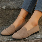 Flat-Bottomed Knitted Low-Shoe Single-Shoe Women's Foot Pedaled Shallow Bean