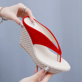Cm Bohemian Beach Sandals Thick Soles Heel Clipper Waterproof Table Word Toe