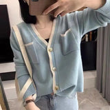 Zingj Wind Sweater Coat Cardigan Female 2024 New Style Retro Outside Build Loose Long Sleeve Autumn And Winter Outside Wear Knit Sweater-Outfit