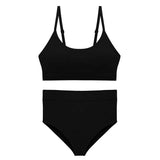 Seamless Tanks Tops Bras Set Female Underwear Wireless Bra Crop Top Women High Waist Underpants Soft Bralette