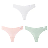3Pcs/Lot V Waist Cotton G-String Thong Panties String Underwear Women Briefs Sexy Lingerie Pants Low-Rise Ladies