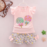 Pieces Cotton Girls Clothing Sets Summer Vest Sleeveless Children Sets Fashion Girls Clothes Suit Casual Floral Outfits