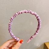 New Women Girls Sweet Colorful Folds Bubble Simple Hairbands Sweet Headband Hair Hoops Hair Band Fashion Hair