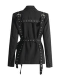 Zingj Sense Small Suit 2024 Spring New Fashion Temperament Willow Nail Decoration Waist Show Thin Suit Coat Female