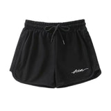 Sports Shorts Women's Bottom Summer New Fashion Embroidery High Waist Loose Casual Running Beach Wide Leg Shorts