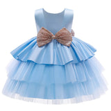 Year Old Baby Girls Dress for Newborn Girls Clothes Big Bowknot Formal Baby Girl Birthday Party Dress Christening Gown