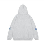 Zingj Retro Star Paste Cloth Hoodie Sweater Winter Loose Casual Men And Women Couples Cardigan