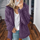 new women's hooded woolen fleece autumn and winter