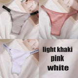 Panties Cotton Briefs Female Underpants Sexy Thong Pantys Underwear Solid Color Intimates Lingerie For Women