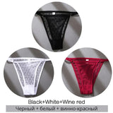 3PCS/Set Perspective Women's Panties Sexy Women Low-Waist Underpant Female G-String Underwear Lingerie