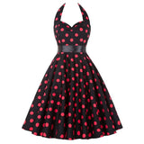 Print Vintage Dress Women 2021 Summer Pin Up Sundress 50s 60S Rockbility Robe Femme Sexy A-Line Party Dress Vestidos