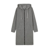 Casual Women Long Hoodies Sweatshirt Coat Zip Up Outerwears Hooded Jacket for Female Work Wear Plus Size S-5XL