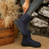 Warm Large Size Lady Snow Boots Women Magic Stick Waterproof High-Top Shoes