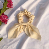 Color Women Hair Scrunchie Bows Ponytail Holder Hairband Bow Knot Scrunchy Girls Hair Ties Hair