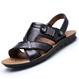 Sandals Summer Leather Sandals Classic Men Shoes Slippers Breatable Men Roman Outdoor Walking Footwear Big Size 48