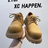 Zingj Top British Style Men's Platform Soft Leather Shoes Men's