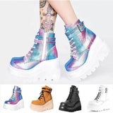 New High-Heeled Women's Sthigh Color Heel Side Zipper Boots Children's Large Size Women's