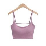Zingj Fashion Women's Fashion New Fashion French Sweet And Spicy Leisure Sports Be Careful With Chest Cushions Exposed Back Suspenders