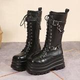 Rivet Dark Locomotive Boots 2025 New Punk Wind Martin Boots Large Size Women's