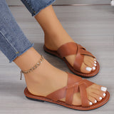 Zingj Hollow Color Matching Large-Size Slippers Women Wear Retro Sandy Beach