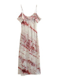 Tie Dye Slip Dress Woman Off Shoulder Long Dresses For Women Summer Chic And Elegant Evening Dress 2023 Sexy Party