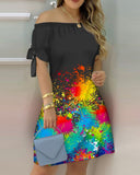 Independent Station Fashionable And Sexy Women's Printed Dress