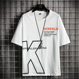 T-Shirt Men's Spring and Summer 2022 New Casual Trend Pure Cotton Tide Brand Ice Silk Men's Bottoming