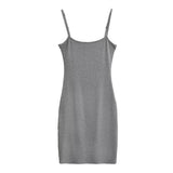Zingj Trend Women's Solid Color Flat Thread Suspender Dress Summer New Elastic Bag Hip Skirt Short