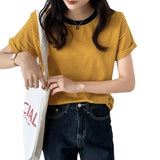 Zingj T-Shirt Short Sleeve Women's Summer Dress 2024 New Round Collar Loose Ins Careful Machine Foreign Style Simple Student