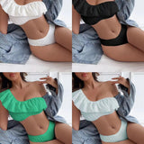 2023 New Split Lotus Edge Split Swimsuit Bikini