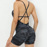 Zingj Sha New No Embarrassment Line Tight Yoga Pants Back Hollow Body Training Fitness Sports Jumpsuit-Outfit