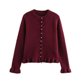 Women's Clothing 2025 Spring New Fashion Casual Temperament Folding Decorative Knit