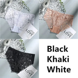 Sexy Low Waist Women's Underwear Lace Plus Size Seamless Panties Breathable Lingerie Female Briefs Solid Hollow