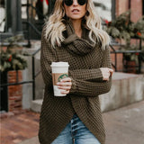Turtleneck Sweater Autumn Winter Long Sleeve Harajuku Knitted Sweater Casual Pullover Vintage Jumper Tops