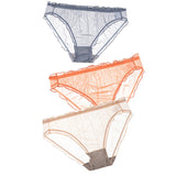 Women Sexy Panties Lace Underpants Low-waist Panties Mesh See Through Perspective Briefs Female Fashion Underwear