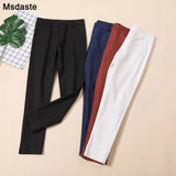 Lady Pencil Pants 2020 Women Fashion Work Wear Trousers Business Ladies Korean Style Female Black Navy blue White