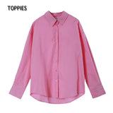 2021 Women 100% Cotton Shirts Office Lady Long Sleeve Blouse Single Breasted Chic Chemise
