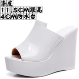 Comfortable Outside Slope And Slippers Women's Summer Fashion High-Heeling Waterproof Table Thick Bottom Pine Cake Cool Drag And Word