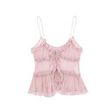 2025 New Women's Translucent Laminated Decorative Top